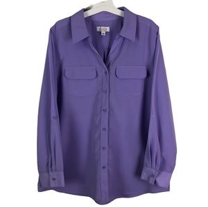 Denim & Company Purple Top Size L